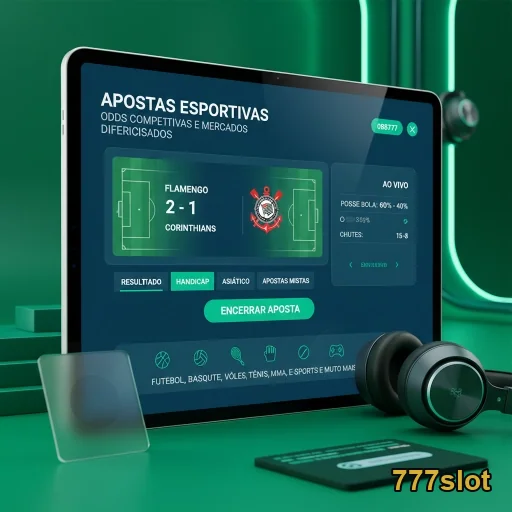 Tela de apostas esportivas no site 777slot com resultados ao vivo.