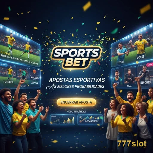 Interface da plataforma 777slot com apostas esportivas e eventos ao vivo.