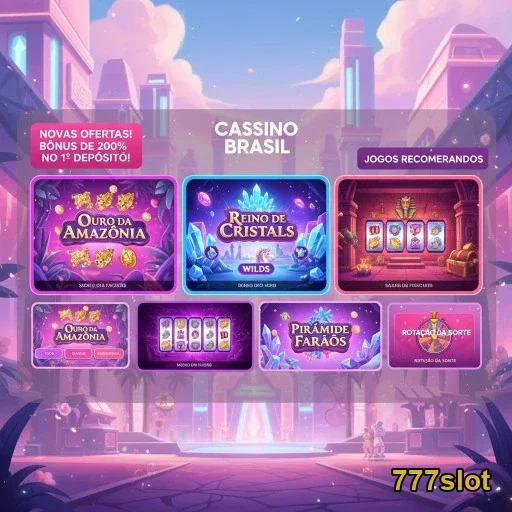 Tela do app 777slot com jogos VIP e ofertas exclusivas.
