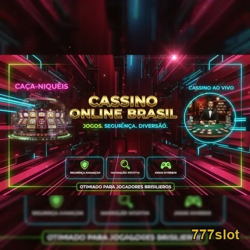 Aplicativo 777slot mostrando jogos de cassino e suporte VIP.