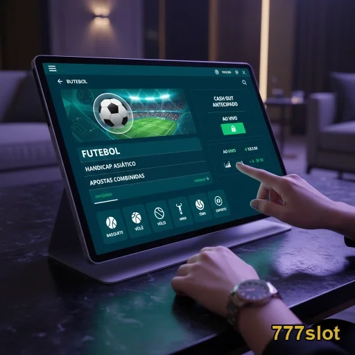 Usuário interagindo com a interface de apostas da 777slot.