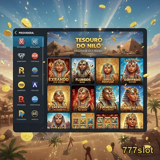 Tela do jogo Tesouro do Nilo na plataforma 777slot.