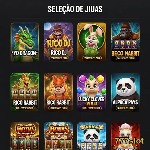 Interface da 777slot mostrando a seleção de jogos disponíveis.