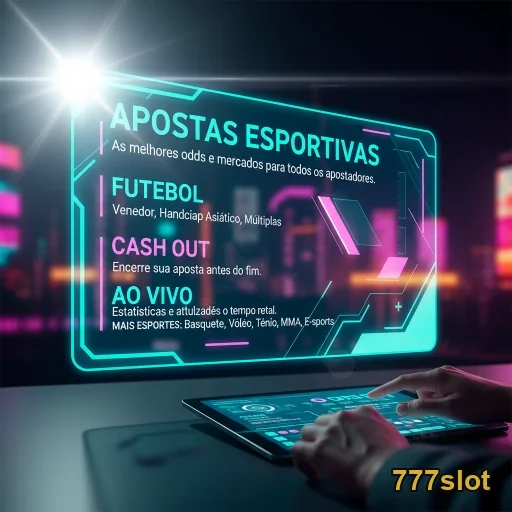 Interface de apostas esportivas no 777slot com cash out.