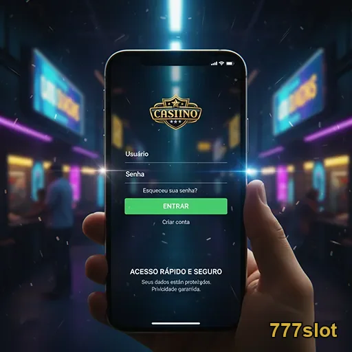 Tela de login do 777slot com acesso rápido e seguro.
